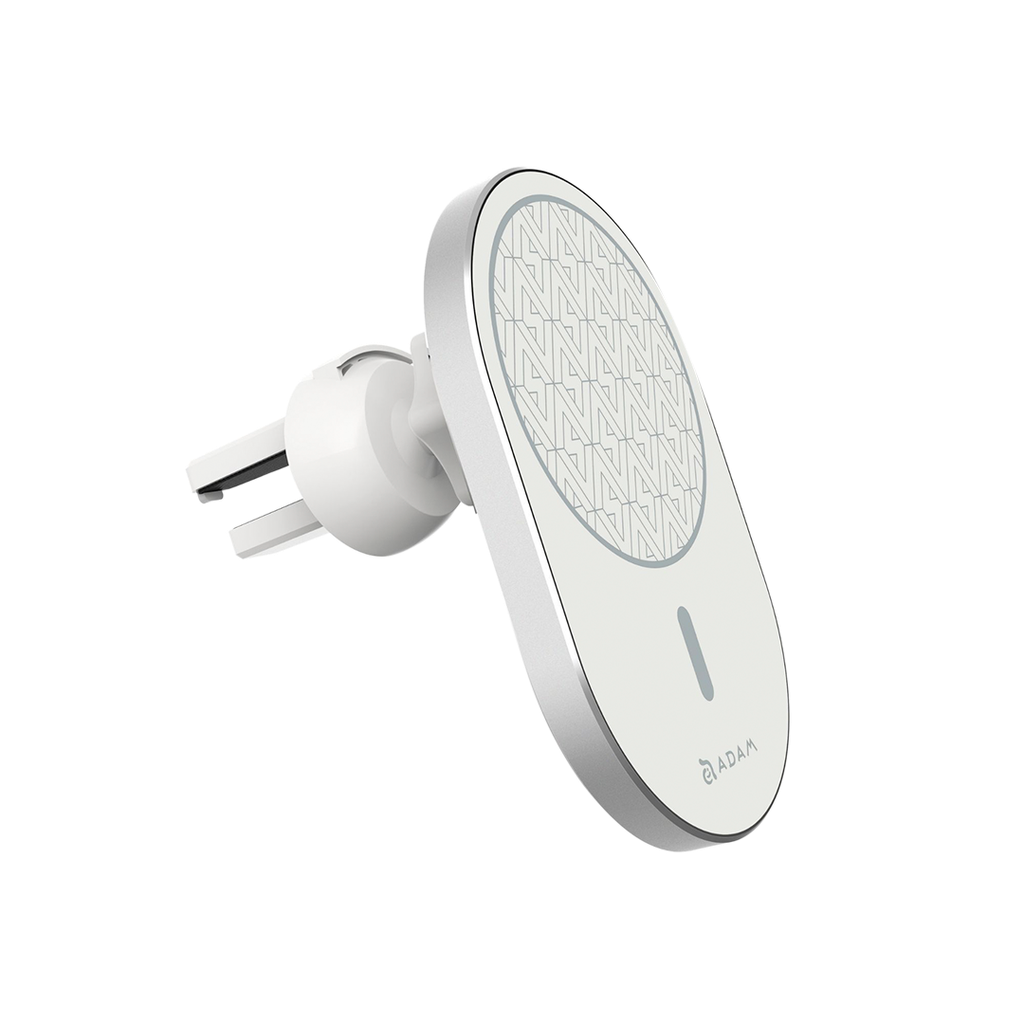 Cargador magnético inalámbrico para auto OMNIA C2 de 15 W de Adam Elements - Blanco