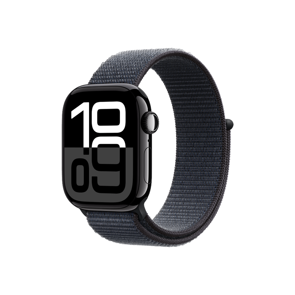 Apple Watch Series 10 GPS 42mm - Caja de Aluminio Negro Azabache - Loop Deportivo Tinta