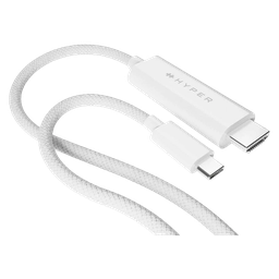 [HD6007WHGL-90] Cable de USB-C a 4K HDMI de Hyper - Blanco