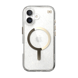 [150960-9221] Speck Presidio Lux con MagSafe para iPhone 17 - Glitter/Oro Metalico