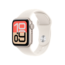 [MEHJ4AM/A] Apple Watch SE 3 (GPS) 44mm - Caja de Aluminio Blanco Estelar - Banda Deportiva Blanco Estelar M/L