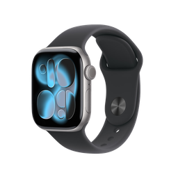 [MEQX4AM/A] Apple Watch Series 11 (GPS) 42 mm - Caja de aluminio gris espacial - Banda deportiva negra - M/L
