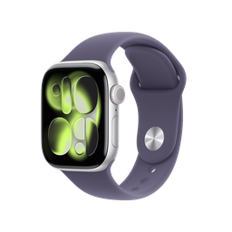 [MEU64AM/A] Apple Watch Series 11 (GPS) 42 mm - Caja de Aluminio Plata - Banda Deportiva Morado Niebla - S/M