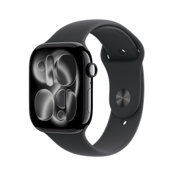 [MEUX4AM/A] Apple Watch Series 11 (GPS) 46 mm - Caja de Aluminio Negro Azabache - Banda Deportiva Negra - M/L