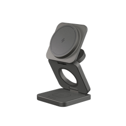 [APAADMAG3ULGY] Cargador plegable 3 en 1 Mag 3 Ultra Qi2 25W de Adam Elements - Gris