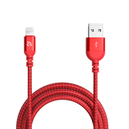 [ACBAD3AL120BRD] Cable de carga PeAk III 120B de USB-A a Lightning (1.2 m) de Adam Elements - Rojo