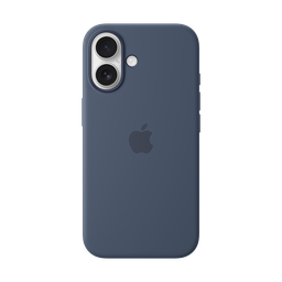 [MYY23ZM/A] Funda de silicona con MagSafe de Apple para iPhone 16 - Azul Denim