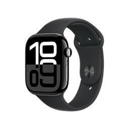 [MWWP3AM/A] Apple Watch Series 10 GPS 46mm - Caja de Aluminio Negro Azabache - Banda Deportiva Negra - S/M